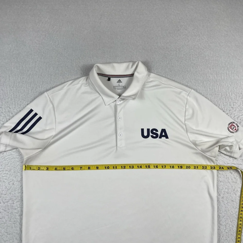 Adidas Polo Shirt Mens Large Concord Country‎ Club USA Golfer Pickleball PA